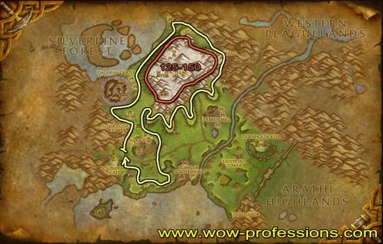 草药学Hillsbard丘陵地图 草药学Hillsbard丘陵地图